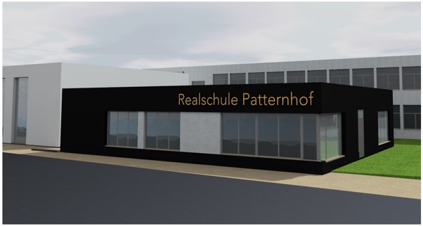 Rendering der neuen Realschule Patternhof in Eschweiler